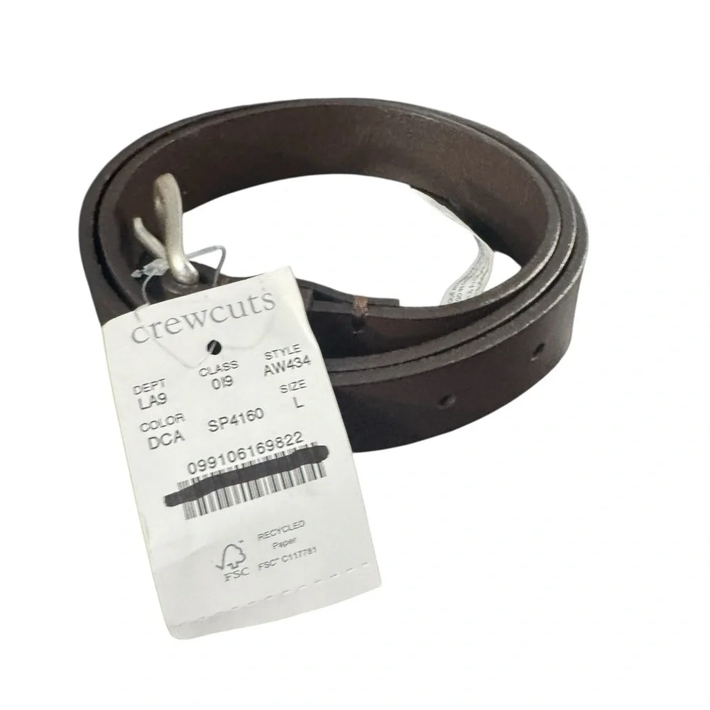 Crewcuts Brown Leather Kids Belt Size Large
